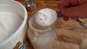 Adding white flour